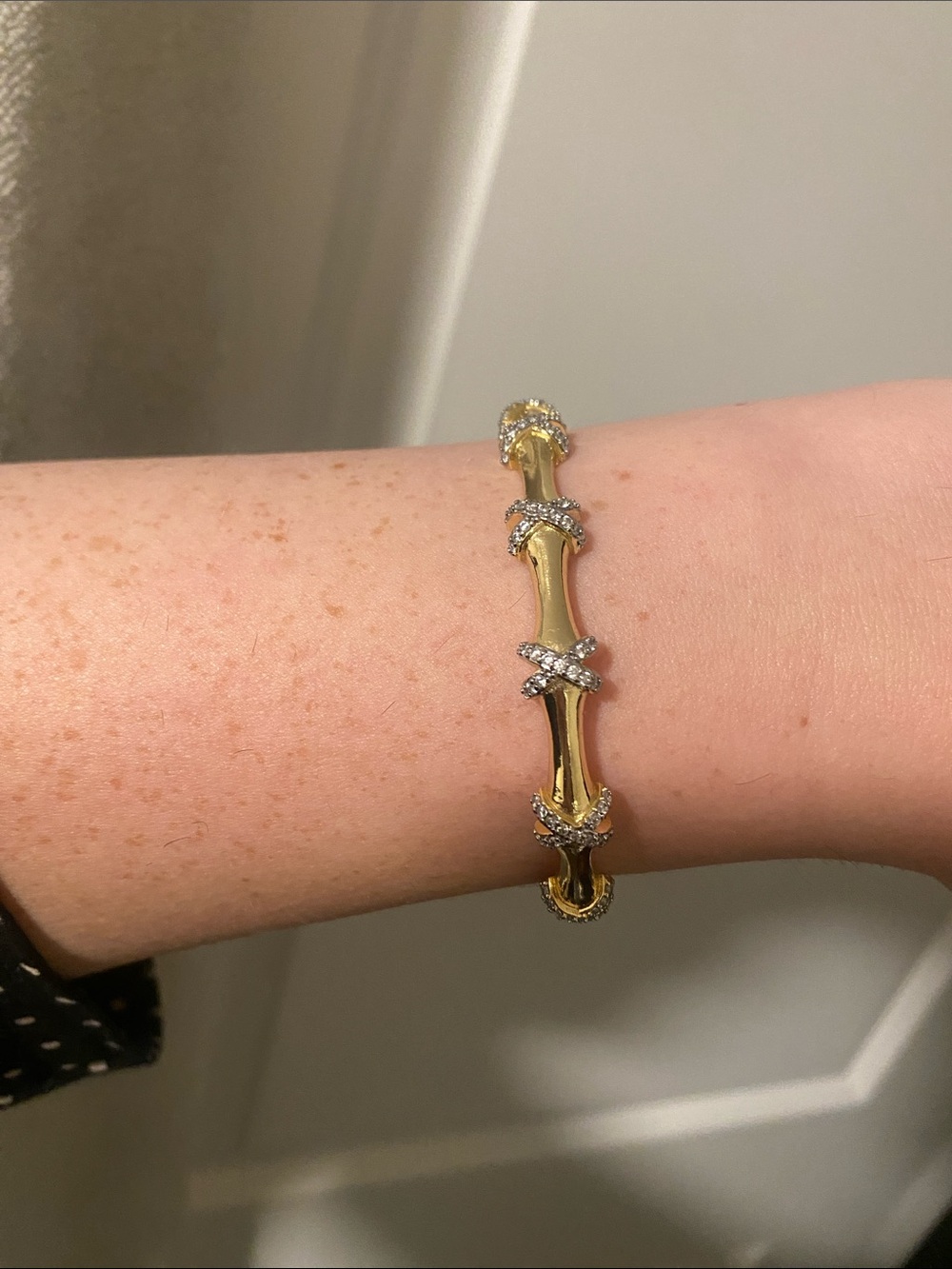 Adina Eden Gold Bracelet with Crystal Clusters
